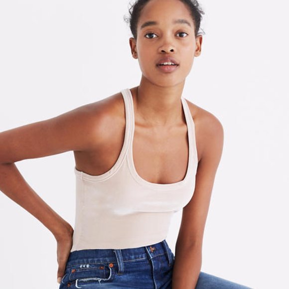 Madewell Tops - Madewell Velvet Racerback Bodysuit